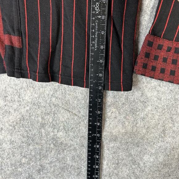 Paisley & Sage Anya Top Womens Small Mock Neck Red Plaid Artsy - Picture 3 of 8